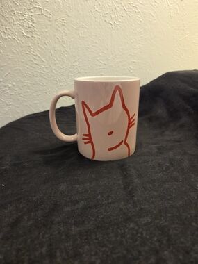 Room Essentials Target Cat Person Pink Stoneware Mug